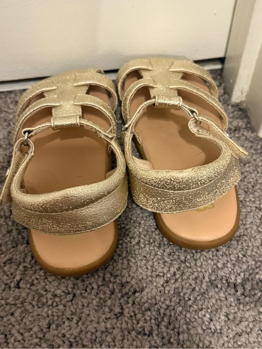 UGG Kids Metallic Gold Strappy Sandals